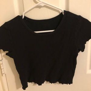 Brandy black lettuce crop top
